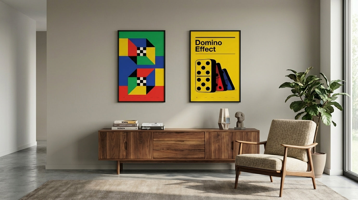 Bauhaus-inspired modern poster print collection